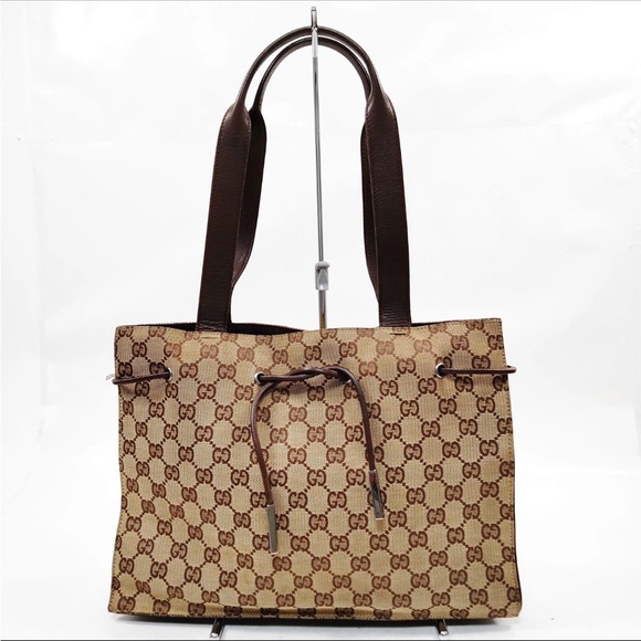 Gucci Handbags - Gucci Beige and Brown GG Tote